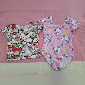 Hello kitty Sweet petunia leotard and short sleeve top size 8